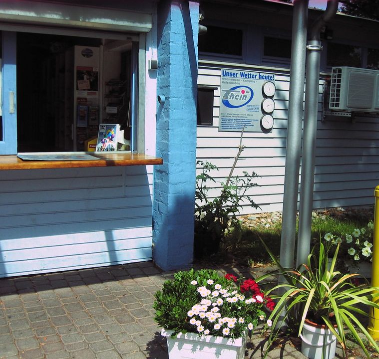 Empfangsbereich des Cannstatter Campingplatzes